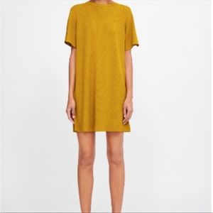 Zara gold/mustard knit dress size M